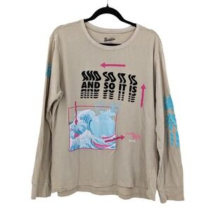 Brooklyn Cloth Graphic Long Sleeve Tee XL Streetwear Artsy Japanese Print